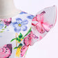 Princess Dress For Girls Butterfly Floral Bow Ruffle Sleeve Dress One Piece Party Dress Pink ZT-8562