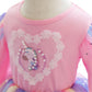 KIDS FASHION Girls Princess Dress Unicorn Print Gauze Dress 1PCS Princess Dress ,Pink C863