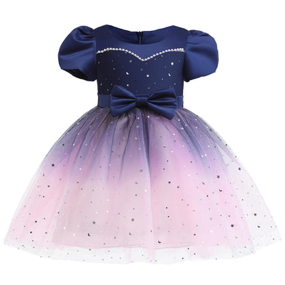 Girls Dress Children's Clothing Summer Children's Princess Dress Mesh Skirt2688