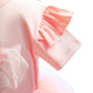Girls Dress Summer Short Sleeve Pink Cotton Rainbow Puffy Mesh Princess Dress