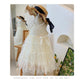 Kids Fashion Girls' Dress Summer Sleeveless Strap Dress Princess Dress White 22X074
