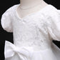 Girls Dress New Short Sleeve Children's Wear Birthday Princess Dress Puff Sleeve Mesh Dress2359